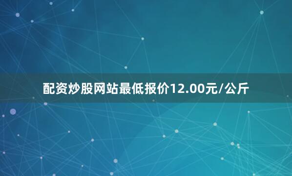 配资炒股网站最低报价12.00元/公斤