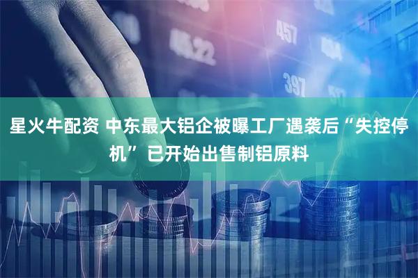 星火牛配资 中东最大铝企被曝工厂遇袭后“失控停机” 已开始出售制铝原料